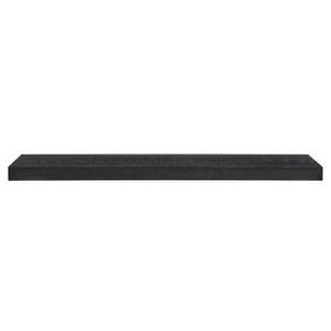 EuroStyle Barney Wall Mounted Floating Shelf American Wood Veneer Bracket Free Display Ledge Matte Black 09748MTBLK
