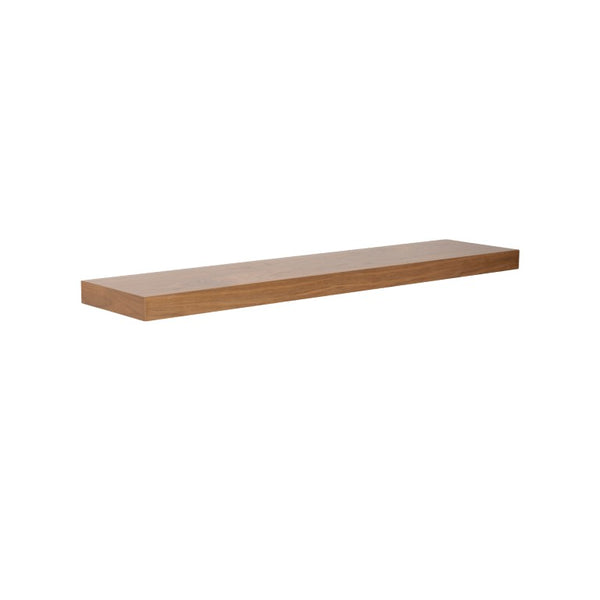 EuroStyle Barney Wall Mounted Floating Shelf American Wood Veneer Bracket Free Display Ledge Walnut 09748WAL