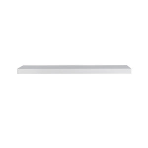 EuroStyle Barney Wall Mounted Floating Shelf American Wood Veneer Bracket Free Display Ledge White 09748WHT