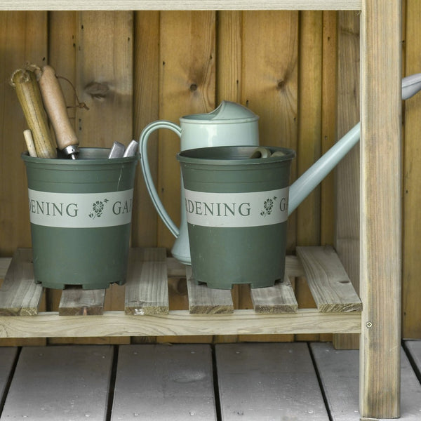 English Elm Outsunny 36" Elevated Wooden Planter Box With Storage Shelf For Easy Gardening In Small Spaces W2225P174430-GIGA