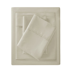 JLA Home Madison Park - Cotton premium sateen pillowcases with peached finish, OEKO-TEX comfort, wrinkle-resistant luxury Ivory MP21-4848