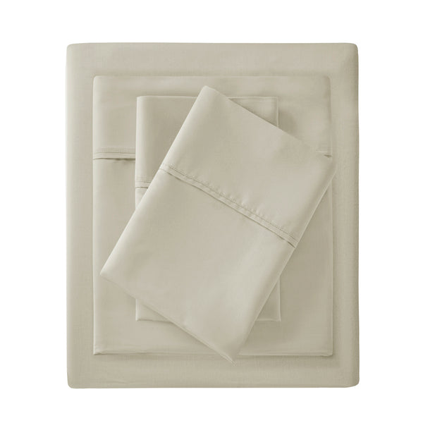 JLA Home Madison Park - Cotton premium sateen pillowcases with peached finish, OEKO-TEX comfort, wrinkle-resistant luxury Ivory MP21-4848