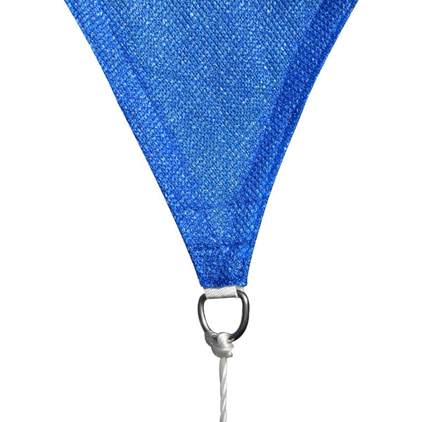 English Elm Outsunny 24' X 24' Uv-Blocking Sun Shade Sail Canopy For Patios, Decks, Gardens, And Pools, Blue W2225P174221-GIGA