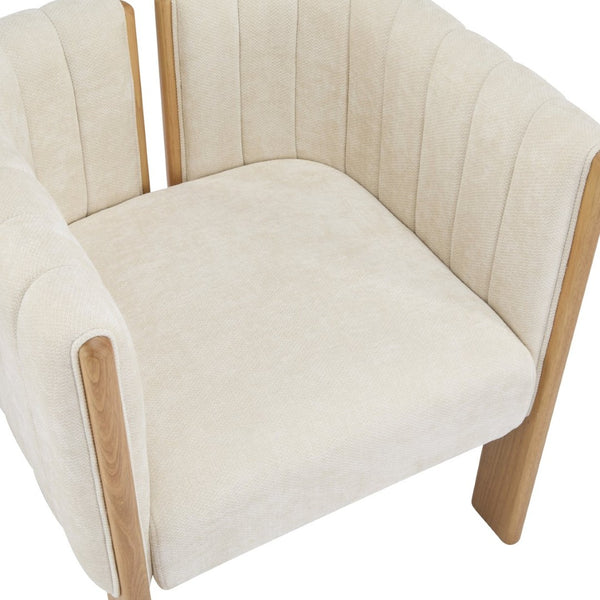 English Elm Dining Chair Set of 4 Olive Boucle Upholstered with Matte Black Rubberwood Legs N779P341494B-2