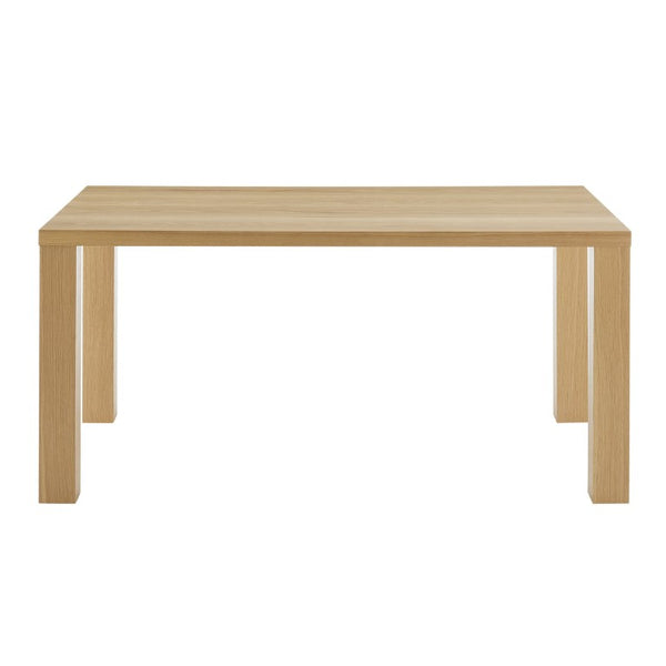 EuroStyle Abby 63 Inch Gloss Lacquer Rectangular Dining Table Seats 6 for Modern Spaces Oak 09778-OAK-KIT