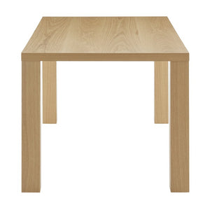 EuroStyle Abby 63 Inch Gloss Lacquer Rectangular Dining Table Seats 6 for Modern Spaces Oak 09778-OAK-KIT