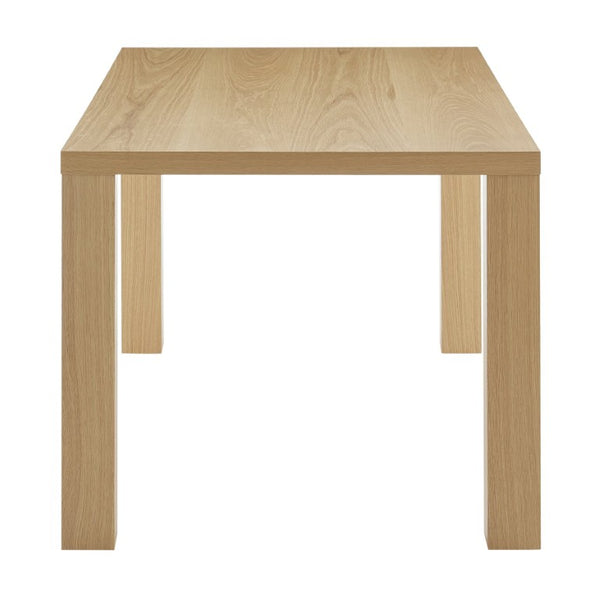 EuroStyle Abby 63 Inch Gloss Lacquer Rectangular Dining Table Seats 6 for Modern Spaces Oak 09778-OAK-KIT