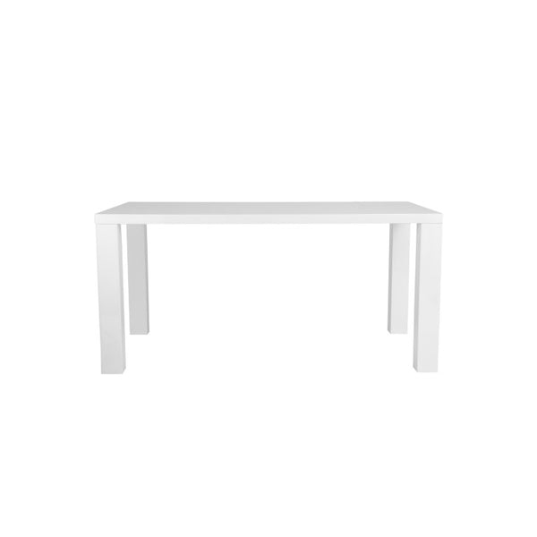 EuroStyle Abby Rectangular Dining Table Gloss Lacquer Honeycomb Core Contemporary 63 Inch White 09778WHT-B