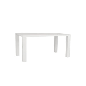 EuroStyle Abby Rectangular Dining Table Gloss Lacquer Honeycomb Core Contemporary 63 Inch White 09778WHT-B