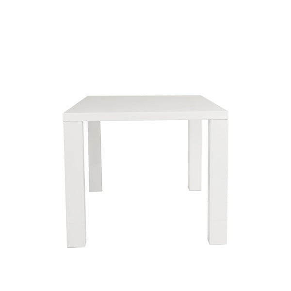 EuroStyle Abby Rectangular Dining Table Gloss Lacquer Honeycomb Core Contemporary 63 Inch White 09778WHT-B