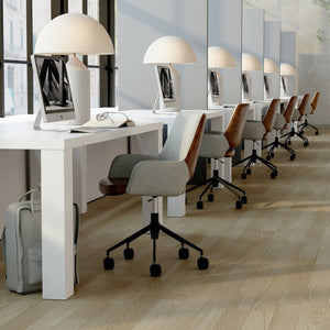 EuroStyle Abby 63 Inch Gloss Lacquer Rectangular Dining Table Seats 6 for Modern Spaces White 09778WHT-KIT