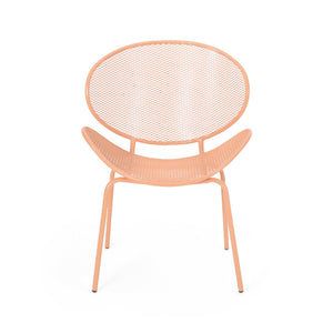 English Elm Christopher Knight Home® - ELBA Modern Iron Dining Chair with Slim Profile and Comfortable Seat — Durable, Stylish Accent Seating Orange 65203.00ORG