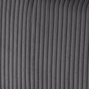 English Elm Chelsea Charcoal Corduroy Ottoman with Removable Washable Covers, Plush Down-Blend Topper, 41" Square B050P404284