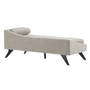 English Elm Christopher Knight Home® - CHAISE modern fabric lounge with rolled accent pillow, splayed birch legs and luxe comfort seating experience khaki 68.25 L x 28 W x 17.75 H N776P291705K