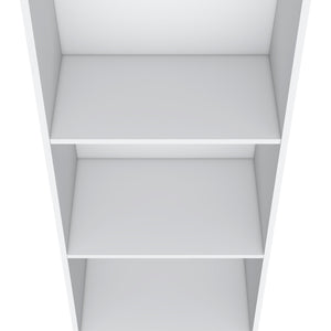 English Elm Note 47" Tall Three-Tier Ladder Bookcase White – Space-Saving Modern Shelf for Books, Decor & Office Storage B070P254754