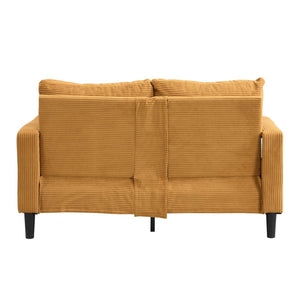 English Elm 57 Inch Compact Upholstered Loveseat with Hardwood Frame for Modern Living Spaces W311P221206