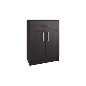 English Elm Pantry Black Wengue Organizer Cabinet 33" H with Drawer, 2 Shelves & Doors — Compact Eco-Friendly Storage B097P296809