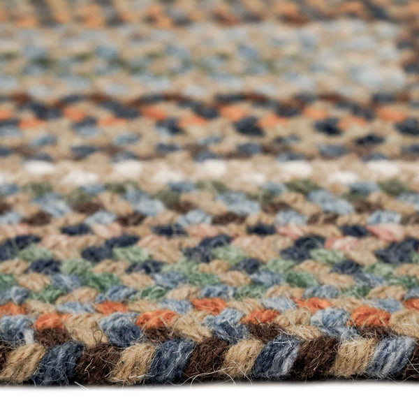 Capel Rugs Bear Creek Wheat Braids: Cozy Up To Nature With Our Charming Sherwood Forest-inspired Collection Misty Blue, Tan 50% Wool,45% Nylon,5% Other Fibers 0980qs00270048400