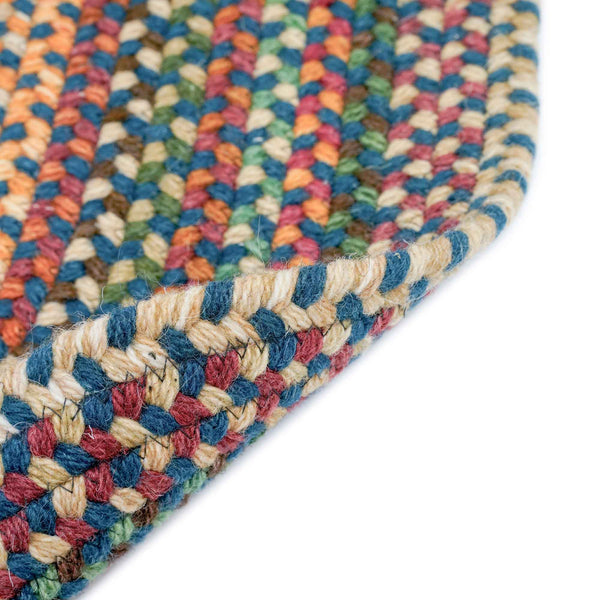 Capel Rugs Bear Creek Wheat Braids: Cozy Up To Nature With Our Charming Sherwood Forest-inspired Collection Deep Blue, Multi,Colored 50% Wool,45% Nylon,5% Other Fibers 0980vs00270048450