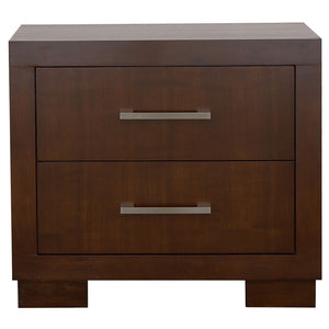English Elm Piero Wire-brushed Oak Veneer Queen Bedroom Set with Louvered Panels Coastal Style B062S00738