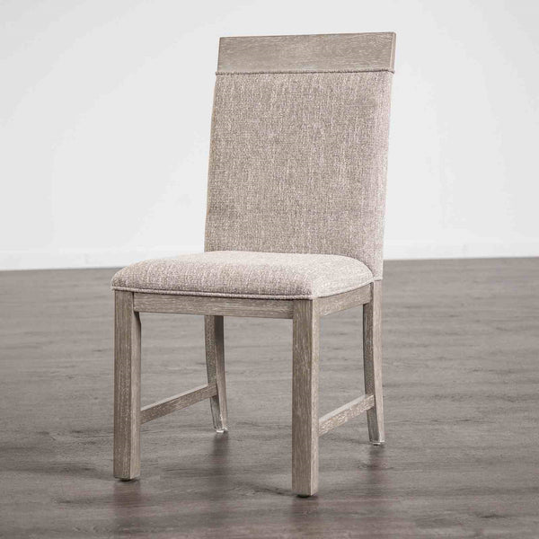 English Elm Transitional Westerham Arm Chair Set of 2 — Dark Cherry wood, upholstered comfort, gold-capped legs elegance Gray,Stone Gray 42 L x 22 W x 20 H B2741P406977