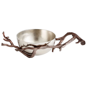 Bough Bowl Nickel and Bronze 09823 Cyan Design