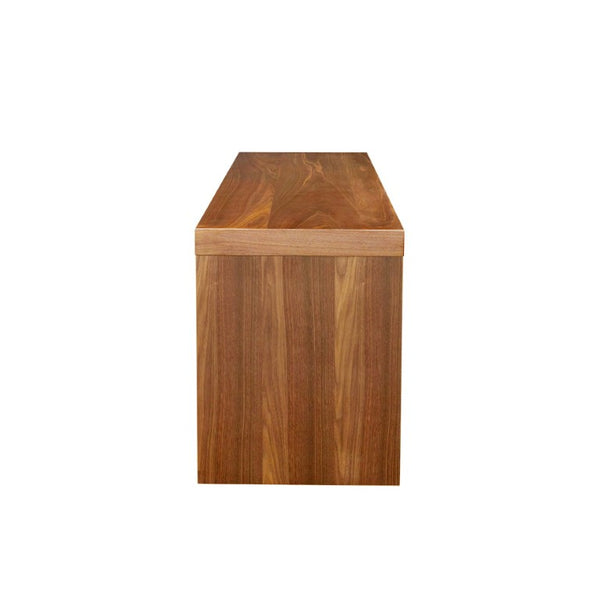 EuroStyle Bryant Walnut Veneer Media Stand with Three Drawers and Open Shelf for Living Rooms Walnut - KIT 09839WAL-KIT