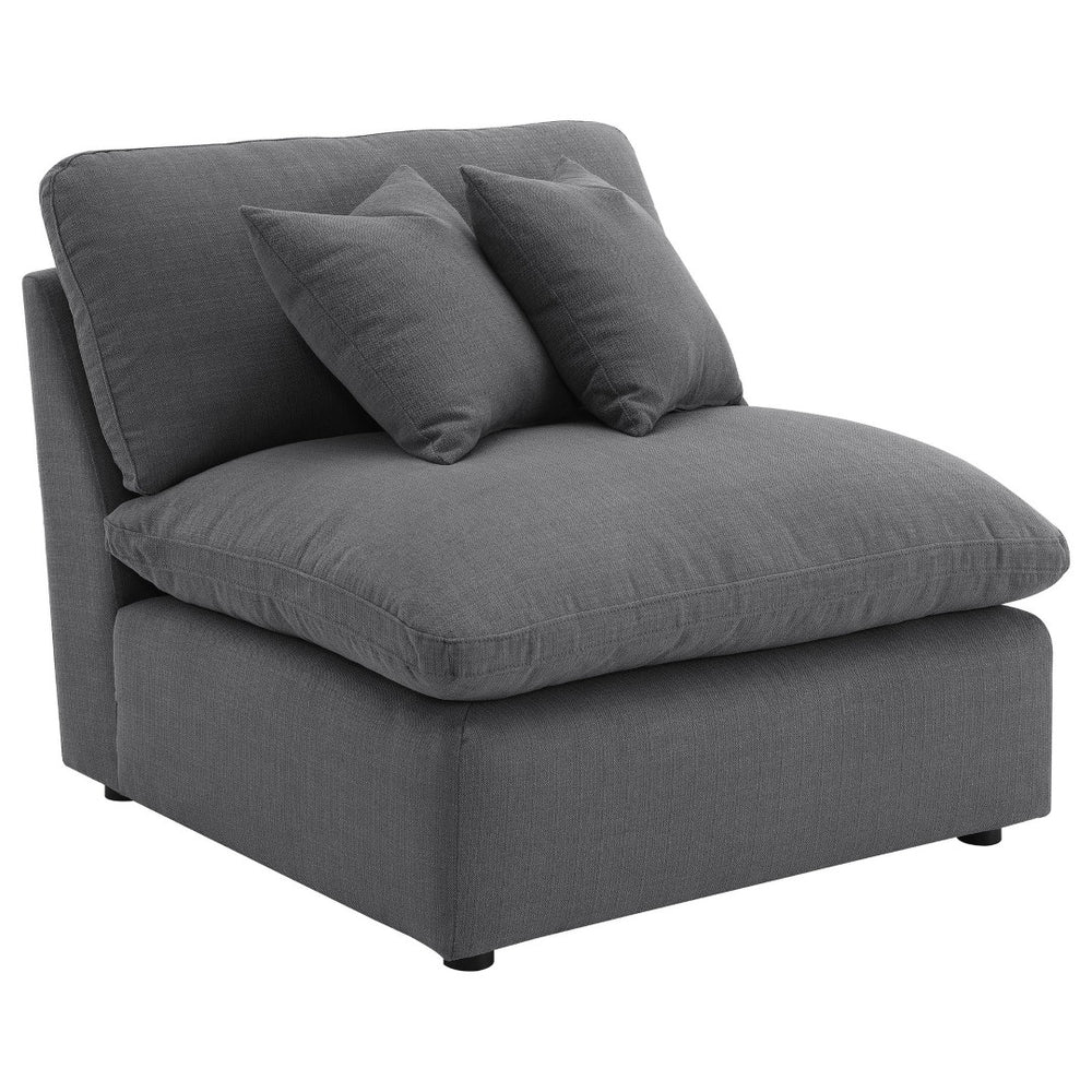English Elm Greeley Armless Accent Chair with Performance Fabric and Foam Cushions for Modern Living B062P441446