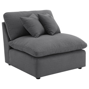 English Elm Greeley Armless Accent Chair with Performance Fabric and Foam Cushions for Modern Living B062P441446