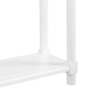 English Elm Narrow End Tables Set of 2 with Open Lower Shelf Slim Wood Living Room Accent White B2751P436466