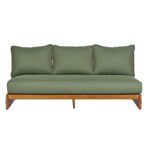 English Elm Outdoor Acacia Wood 5 Seat Chat Set with Teak Finish and Foam Filled Cushions N773OC00157G