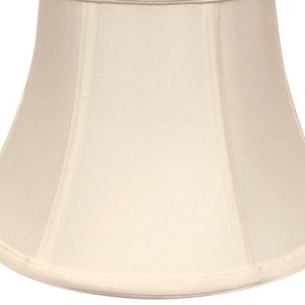 English Elm Slant Drum Shantung Fabric Lampshade Washer Fitter Softback for Floor or Buffet Lamps White B075101417