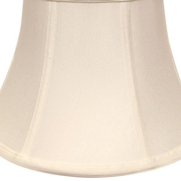 English Elm Slant Drum Shantung Fabric Lampshade Washer Fitter Softback for Floor or Buffet Lamps White B075101417