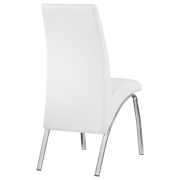 English Elm Darby Pu Leather Dining Side Chairs Set of 2 with Chrome Frame Modern Kitchen B062P440332