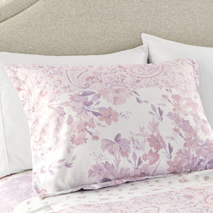 English Elm Floral Paisley Comforter Set Twin/Twin XL - Soft Microfiber, Anti-Microbial, Decorative Pillows Pink 19.68 L x 12.99 W x 7.09 H B035P294218