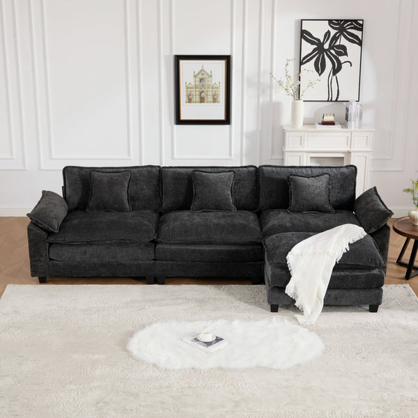 English Elm Wider Ergonomic Loveseat with Breathable Chenille Upholstery, Modular Design, Plush Double-Layer Cushioning W1143S00040 W1143S00040