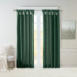 Madison Park Emilia Transitional Twist Tab Lined Window Curtain Panel MP40-8333 Green