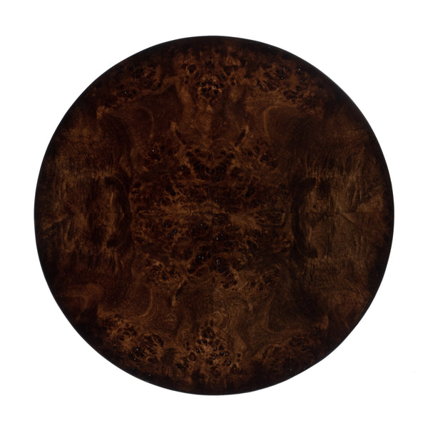 Butler Specialty Holdin Round Wood Side Table With Stylish Lower Shelf For Contemporary Living Spaces, Medium Tone Dark Brown Poplar Solids,Burl Veneer,Mdf 992446-butler