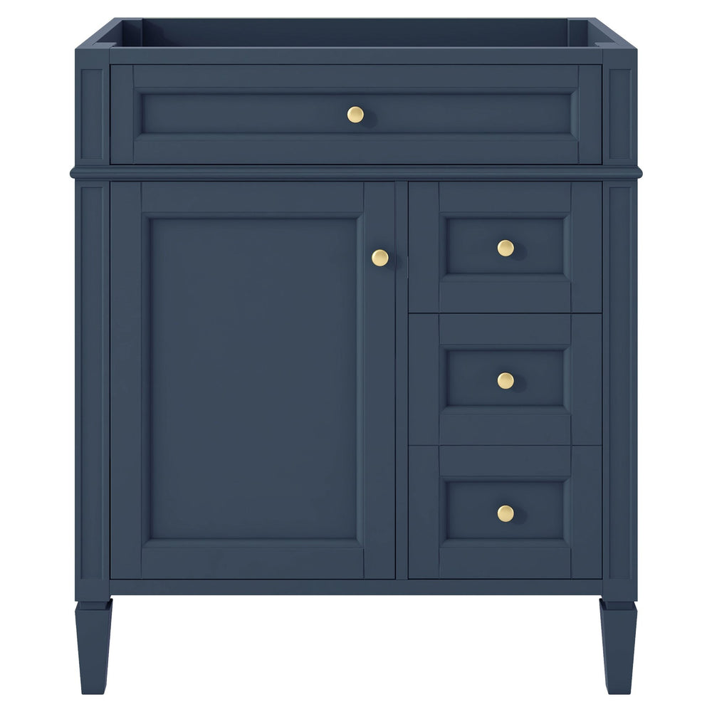 English Elm 30'' Modern Bathroom Vanity Cabinet – Stylish Storage With 2 Drawers, Tip-Out Drawer & Adjustable Shelf N710P250685C