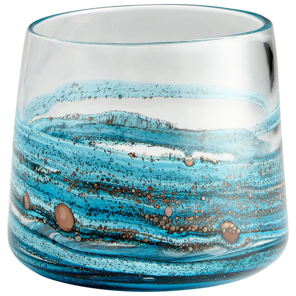 Rogue Vase Blue//Gold Dust 09984 Cyan Design