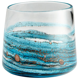 Rogue Vase Blue//Gold Dust 09984 Cyan Design