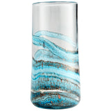 Rogue Vase  Blue//Gold Dust 09985 Cyan Design