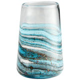 Rogue Vase  Blue//Gold Dust 09986 Cyan Design