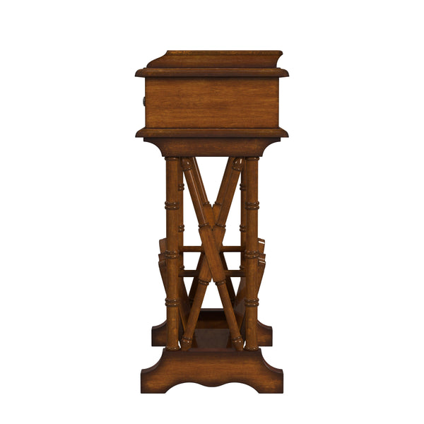 Butler Specialty Cummings Elegant Rectangular Wood End Table With Drawer And Magazine Storage For Modern Living Spaces Medium Brown Poplar Hardwood Solids,Birch Veneer,Mdf 999101-butler