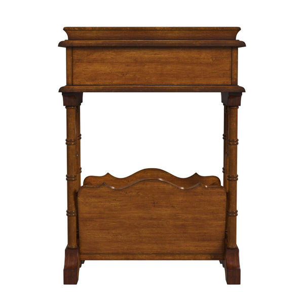 Butler Specialty Cummings Elegant Rectangular Wood End Table With Drawer And Magazine Storage For Modern Living Spaces Medium Brown Poplar Hardwood Solids,Birch Veneer,Mdf 999101-butler