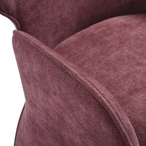English Elm Alicia Sculptural Wraparound Upholstered Dining Chair with Curved Sled Base for Modern Rooms Purple B2736P464805