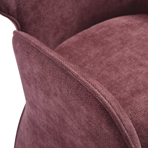 English Elm Alicia Sculptural Wraparound Upholstered Dining Chair with Curved Sled Base for Modern Rooms Purple B2736P464805