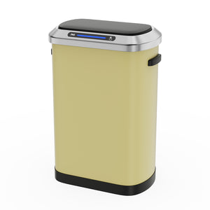 English Elm 50L Smart automatic Trash Can with Silent Slow-Close Lid, Motion Sensor, Durable 0.45mm Steel Body Yellow W1550P247984