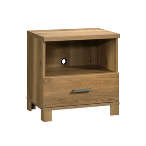 English Elm Night Stand - Rustic Brown Finish With Smart Storage, Compact Design & Easy Assembly For Any Space B356P367928