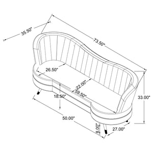 English Elm Sophia Grey Upholstered 3-Piece Channel Tufted Sofa Set — Modern Comfort, Plush Seating, Stylish Living Room Appeal B062S00878